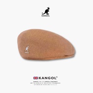 KANGOL หมวกเบเร่ต์504หมวกแก๊ปขนสัตว์หมวกฤดูหนาวลำลองหมวกแก็ปแฟชั่นหมวกขนสัตว์สตรีผู้หญิงสีทึบ