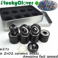 16pcs Fast 627 Artistic Skate Bearing 627z 7mm Bore Size 6 Ceramic Ball Bearing Quad Skates Derby Ro