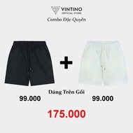 Combo of 2 VINTINO Khaki Shorts Parachute Fabric Over-the-Knee Slim Fit Shorts QS03