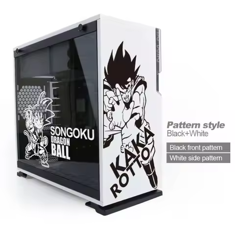 Dagon Ball Anime Stickers for PC Case Cartoon ATX Mid Tower Computer Decorative Decal Waterproof Rem