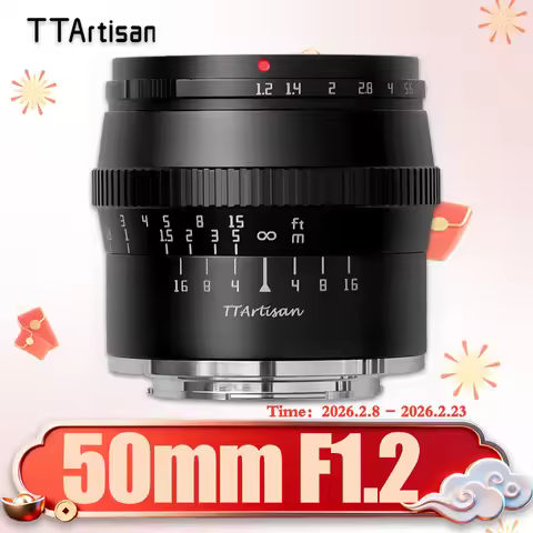 TTArtisan APS-C 50mm F1.2 Large Aperture Portrait Lens for Sony A6000 A6500 A7 A9 A7RIII Fuji X-T4 C