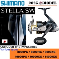 Shimano 25'STELLA SW 8000/PG/HG/XG/10000/PG/HG/14000XG Top-of-the-line spinning reel Various types