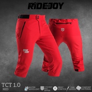TCT1.0 RED - Shorts 3/4 Sports Bicycle Men Women Non Padding shortpants RIDE AND JOY Gowes Casual MT
