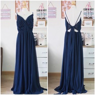 Navy Blue Long Dress AZAZiE Brand