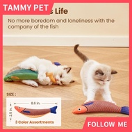 Cat Toys Saury Fish, 3 Pack Catnip Crinkle Sound Toys Soft and Durable, Interactive Cat Kicker Toys 