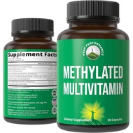 Methylated Multivitamin + Methylated B Complex Supplement. With Trimethylglycine (TMG), L Methylfola