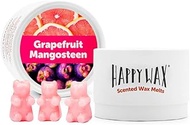 Happy Wax Grapefruit Mangosteen, Scented Soy Wax Melts - Bear Shapes Perfect for Mixing Melts in Your Warmer!