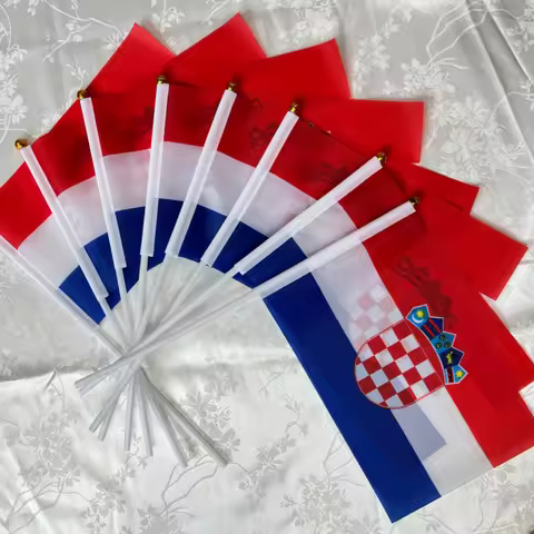 Croatia Flag14x 21cm Croatia hand flagBanner Hand waving Flag National Flag meet,Parade,party.Hangin