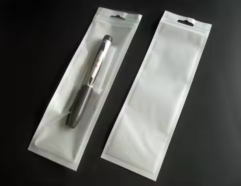 100pcs/lot 7*23cm Clear white zipper plastic retail package poly bag,Zip Lock Hang Hole Storage Pack