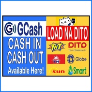 ▜ ∪ ➵ 2in1 GCASH CASH IN+LOAD SIGNAGE (LAMINATED-PVC/PET