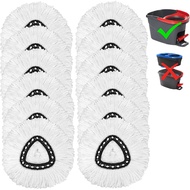 12 Pack Mop Heads Replacement for O-Ceda Easy Wrin Spin Mop, Microfiber Spin Mop Refills, Easy Clean