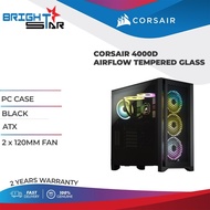 Corsair Obsidian 4000D Airflow Mid Tower ATX Desktop Casing Tempered Glass (Black,White)