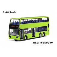 (Last Stock) 1/64 Alexander Dennis Enviro500 Singapore Lush Green Bus Model Svc857 Masterpiece Colle