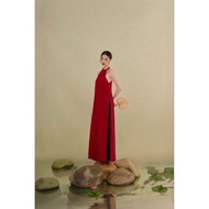 SET Ao Dai + BLACK SATIN PANTS