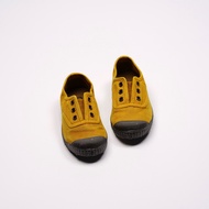 CIENTA Spanish National Canvas Shoes U70777 85 Mustard Yellow Black Sole Washed Old Fabric Children'