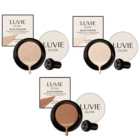 LUVIE GLOW Mushroom Head Air Cushion BB Cream Foundation Cream Face Concealer Moisturizing Waterproo