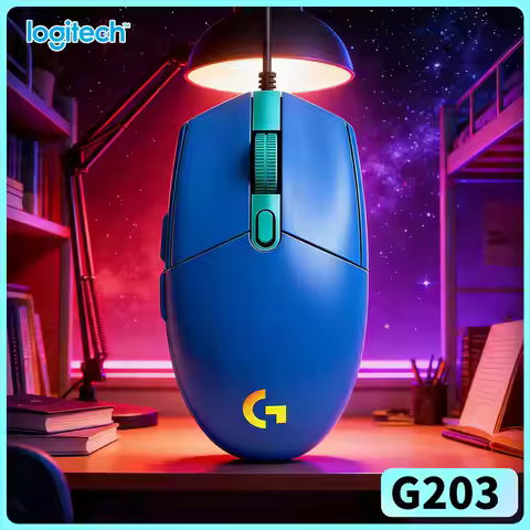 Logitech G203 LIGHTSYNC Wired Gaming Mouse, Full RGB, 6 Macros for PC & Laptop Gamers G102/G402/M100