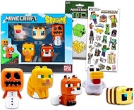 Minecraft Squishy Toys for Kids - Minecraft Fidget Toys Bundle with 5 Minecraft Stress Relief Toys for Kids Plus Stickers, More | Minecraft Party Favors Set for Boys, Girls