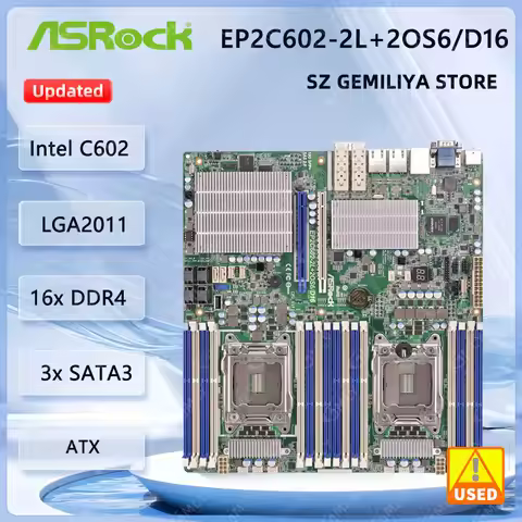 ASROCK EP2C602-2L+2OS6/D16 Motherboard LGA 2011 Intel C602 16 x DIMM DDR3 Supports Intel Xeon Proces