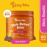 Zesty Paws Itch Relief Bites - Chicken Flavor 90 Soft Chews