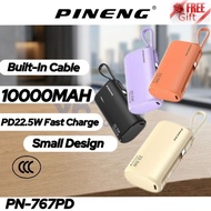 [3C Certified] Pineng PN-701PD 10000mAh Magnetic Wireless w/ 22.5W Fast Charge Built-in Cables PN701