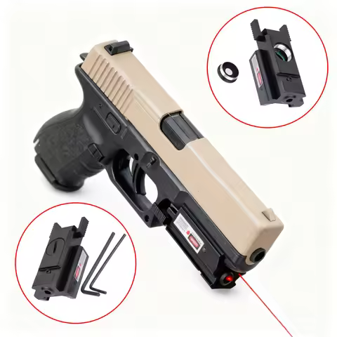 Dual Rail 11mm/20mm Picatinny Rail Tactical Powerful Metal Mini Red/Green Dot Laser For Glock 17 19 