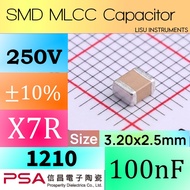 100nF 1210 250V X7R ±10% SMD MLCC Capacitor PSA FM32X104K251EEG