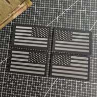 [Custom Velcro patch]LY.Reflective 8x5cm American Flag Morale Mark 3D Velcro Patch /Badges/armband/E