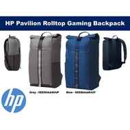 HP Backpack Pavilion Rolltop Laptop Gaming - Grey/Blue (15.6")