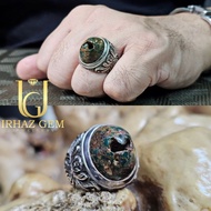 Iranian Turquoise Ring | Cincin Firus Iran Kuno | 925 Silver