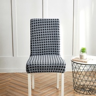 Retro Houndstooth Chair Cover Home Chair Cover Anti-Scratch Non-Slip Living Room Dining Room Elastic Chair Cover