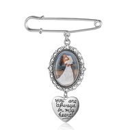 Custom Photo Brooch｜Print Photo & Text｜Wedding & Birthday Gift for Wife