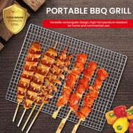 Portable BBQ Grill Net Barbecue Wire Mesh Stainless Steel for Outdoor Grilled Meat Chicken Fish Camping Baking Tool Rack