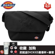 Dickies ดั้งเดิมอย่างเป็นทางการกระเป๋าคนส่งเอกสารแบรนด์อินเทรนด์สำหรับผู้ชายและผู้หญิงกระเป๋าส่งสารสำหรับคู่รักแนวโน้มแฟชั่นอเนกประสงค์สีทึบนักเรียนกระเป๋าสะพายไหล่2023ใหม่