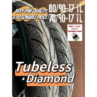 AMT 70/90-17 80/90-17 Diamond Maxxis Tayar Tyre Tubeless Best Quality Budget