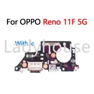 With IC USB Charging Port Dock Connector For OPPO Reno 11F 5G reno11F Charger Port Board Repair Part
