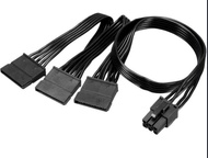 PCIe 6Pin 6 pin 1 to 3 Triple 4Pin 4 pin Molex SATA Power Cable GPU 6 Pin to IDE SATA for CORSAIR ps