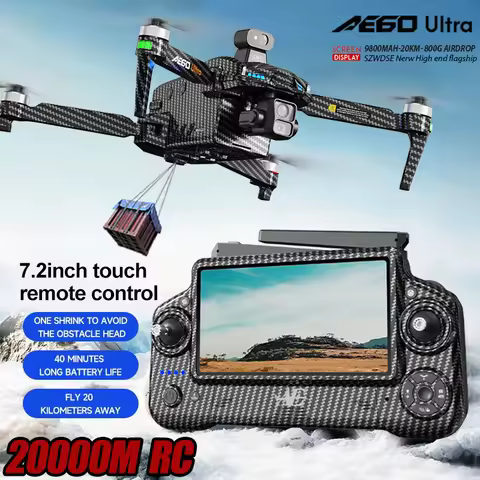 AE60 Ultra GPS Drone Professional 8K Camera With Screen 5G Wifi FPV 3-Axis Gimbal Obstacle Avoidance