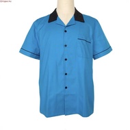 【mama41319】 OREN SPORT Baju Kemeja Korporat Lelaki Perempuan F1 Uniform Berkolar Lengan Pendek F146