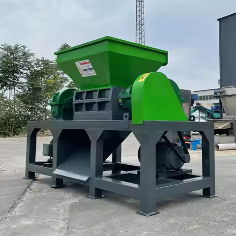 Tyre Shredder Plant Waste Tire Recycling Metal Scrap Shredder Machine Heavy Duty Scrap Metal Plastic