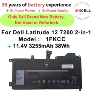 For laptor battery 1FKCC  11.4V 3255mAh 39WhDell Latitude 12 7200 2-in-1 电脑电池