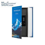 Nusign เซฟหนังสือ เซฟสมุด ปลดล็อคด้วยกุญแจและรหัส สำหรับซ่อนของ เครื่องประดับ เก็บของมีค่า วัสดุแข็ง