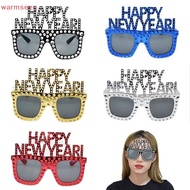 (warmseen) Funky Glasses For Christmas 2026 And New Year's Gifts HAPPY NEW YEAR Decorative Glasses P