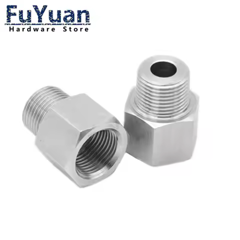 1pcs SS304 Stainless Steel Socket High Pressure Resistant Pipe Fitting M10 M14 M16 1/8" 1/4" 3/8" 1/