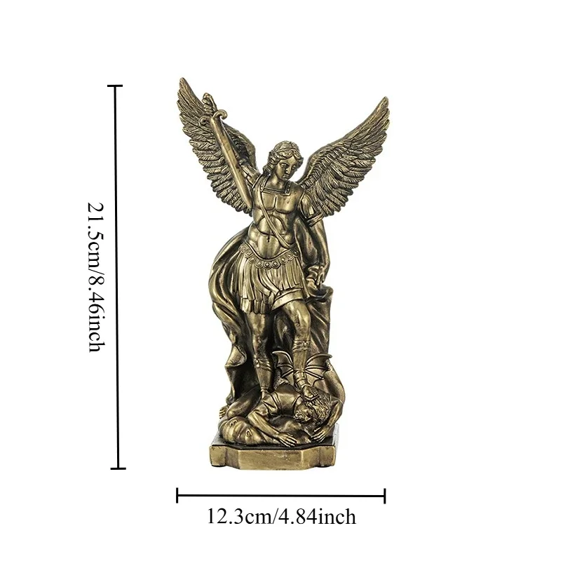 St. Michael Statue for Home Protection Catholic Saint Sculpture Christian Gift Idea Resin Decor Chur