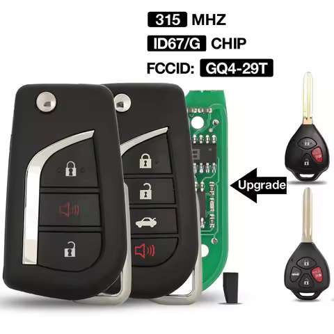 jingyuqin 3/4 BTN GQ4-29T Upgrade Flip Rmeote Car Key 315Mhz For Toyota Corolla Pontiac Matrix Trans