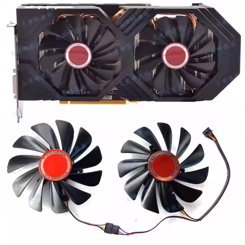 For new XFX/Xunjing RX580 590 588 584 Black Wolf graphics card cooling fan CF1010U12S