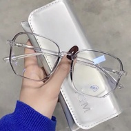 Multicolor Polygonal lensless glasses Female Trend Big Glasses Frame