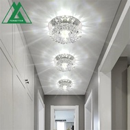 FORBETTER LED Ceiling Lights, Crystal 3W Balcony lamp, Multicolor Downlight Aisle Flush 220V Modern 