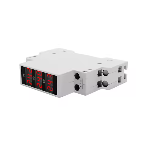 BV-3R rail Three-phase Voltmeter Modular Voltage Meter AC80-500V 1VA V1V2V3 BV-3R 50-60HZ Digital Di